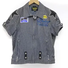 BATES ベイツ 半袖 ヒッコリーデニムジャケット Lサイズ ※中古のサムネイル