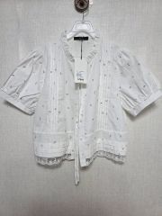 新品未使用】AULA AILA レーススリーブ 長袖シャツ ホワイト - メルカリ