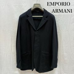 GIORGIO ARMANI ・テーラードジャケット ネイビー チェック 48 - メルカリ
