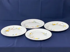 NORITAKE ニットーローヤル RC ディナー プレート 大皿 4枚セット 薔薇柄 昭和レトロ ヴィンテージ【中古】ME5079MZ【匿名配送】