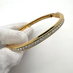 SWAROVSKI スワロフスキー ヴィンテージ ブレスレット バングル　金色　ゴールド系のサムネイル