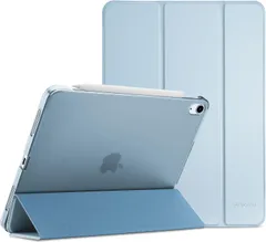 ProCase iPad Air 11インチ ケース M4 2026 / M3 2025 / M2 2024 / iPad Air 第5世代 2022 / 第4世代 2020 軽量 スタンド 三つ折り フォリオ保護ケース 半透明バックカバー