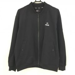 超美品】パーリーゲイツ ニットジャケット ネイビー ロゴ白 袖・胸元