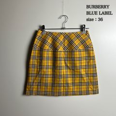 バーバリーブルーレーベル 巻きスカート 38 M ノバチェック 美品