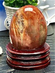 カーネリアン（紅玉髄）オルカアゲート 天然ポリッシュ原石 台座付き