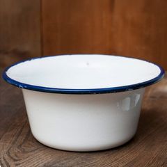 琺瑯 ほうろう ホーロー ボウル 32㌢たらい 洗面器 白 レトロ