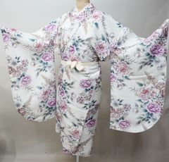 セオアルファ 撫松庵 浴衣 ダリア 花柄 白地 - メルカリ