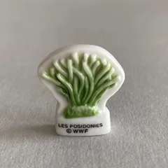 海草モチーフのフェーブ／WWFシリーズ／ポシドニア／海の植物／フランス雑貨／陶器ミニチュア／ブロカント／ヴィンテージ／蚤の市／幸運の小さな陶器のサムネイル