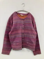 HUITIEME カーディガン/ボレロ 3 パープル コットン ニット 刺繍 その他総柄 ミドル丈 長袖 レディースのサムネイル
