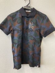 美品　マークアンドロナ カモフラージュ柄 ハーフジップポロシャツ マークアンドロナ ハーフジップ ポロシャツ 迷彩 カモフラ 50 XL