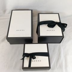 GUCCI 】グッチロゴ入り ダ―クブラウン アクセサリーボックス 4箱