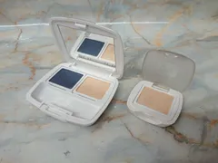 ［美品］MAX FACTOR マックスファクター アイシャドウパレット ネイビー ベージュ MAX FACTOR マックスファクター ビューティー マックス アイ IV-2 アイシャドウ 2点セット セット売り 01-0514のサムネイル