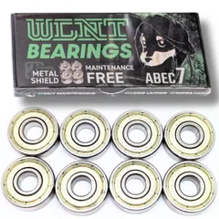 スケボー ベアリング ABEC-7 8個セット メタルシールド スケートボード ウィール用 WalnutSkate メンテナンスフリー 高速 初心者 中級者 サーフスケート ロングボード クルーザー スケボーパーツ 交換用のサムネイル