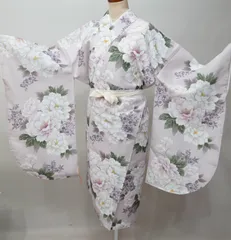 二尺袖着物 単品 仕立て上がり bonheur saisons ボヌールセゾン 着物丈はショート丈 くすみピンク NO43448-03のサムネイル