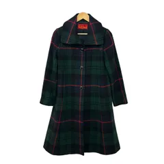 YORKLAND(ヨークランド) コート サイズ9AR S レディース - ダークグリーン×ネイビー×レッド 長袖/チェック柄/秋/冬