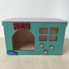 128《キャットハウス》猫 犬小屋 ドッグハウス 子犬 木箱 ペット 保護