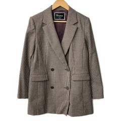 Diagram GRACE CONTINENTAL(ダイアグラム) コート サイズ38 M レディース美品  - ダークブラウン×黒×マルチ 長袖/千鳥格子柄/秋/冬のサムネイル