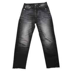 極美品 SAINT LAURENT サンローラン デニムパンツ 切りっぱなし デニム ブラック グレー シルバー金具 サイズ24 中古 4a002653のサムネイル