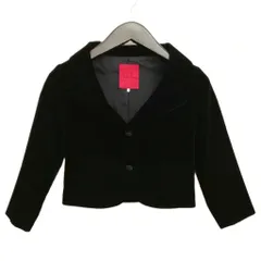 シビラ SYBILLA ベルベット ラペルカラー ジャケット ショート丈 美品 SS 小さいサイズ ブラックのサムネイル