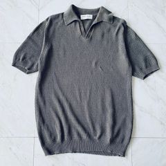 メガサイズ！GRAN SASSO スキッパー 半袖 ニット ポロシャツ 52 - メルカリ