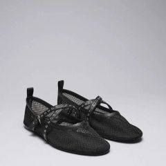 MANA メッシュストラップサンダル BLACK 38size24㌢ 未使用 - メルカリ