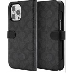 COACH 코치 iPhone14 Pro Max 케이스 수첩형 Folio Case 시그니처 블랙 신품