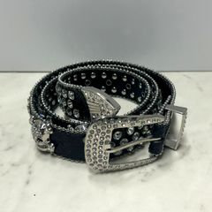 hermetic ラインストーン装飾 スタッズベルト ブラック Mサイズ - メルカリ