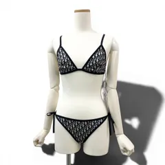 e29【新品】 Christian Dior クリスチャンディオール オブリーク テクニカル ファブリック セパレートビキニ 水着 総柄 サイズM マルチカラー レディース 女性用k02iのサムネイル