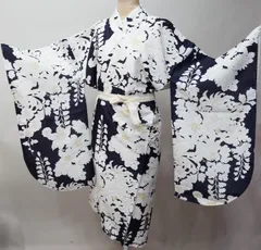 二尺袖着物 単品 仕立て上がり bonheur saisons ボヌールセゾン 着物丈はショート丈 チャコールグレー NO43457-03のサムネイル