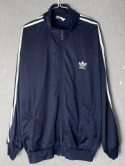80s adidas トレフォイルロゴトラックジャケット ネイビー - メルカリ