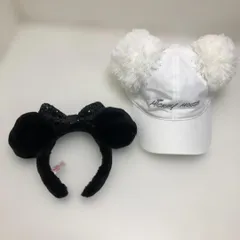 東京ディズニーリゾート ミッキーマウス キャップ ミニーマウス カチューシャ セット 耳付き帽子 ファンキャップ ディズニーコーデ ペアコーデ パークグッズ 　260529-7Y