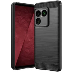 Xperia 1 VIII ケース SO-51G カーボン調 薄型 耐衝撃 ソフト ケース 【Color】ブラックのサムネイル