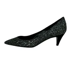 SAINT LAURENT PARIS(サンローランパリ) パンプス 38 D レディース - 536433 ブルーグリーン×黒のサムネイル
