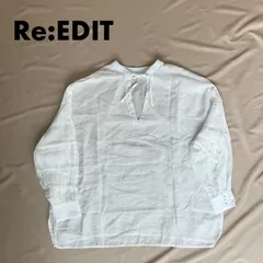 美品✨Re:EDIT シアー プルオーバー 麻混 ブラウス リエディのサムネイル