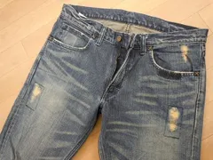 z586★Lee07102 ブーツカット★ダメージ加工 ユーズド加工ジーンズ L★デニムパンツ