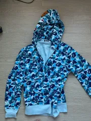 A BATHING APE カモフラ ジップアップ ブルー 正規品