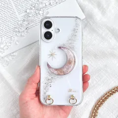 new☽⁎✧ピンクmoon  ぷっくり三日月モチーフ☽⁎✧スマホケース　アルコールインクアート　ニュアンスiPhoneケース　全機種対応　クリア　月　星　宇宙　天体観測　ピンクブラウン　夏　iPhone17