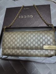 361 GUCCI グッチ GG シマ レザー チェーンウォレット 長財布 - メルカリ