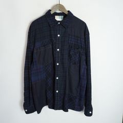 美品⭐️SHAREEF ブロックパターン 総柄 オーバーサイズシャツ 2 テンセル 美品⭐️SHAREEF ブロックパターン 総柄 オーバーサイズシャツ 2