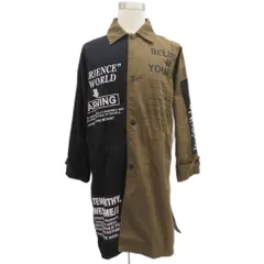 サジェスチョン Suggestion ステンカラーコート ロング丈 F 茶 黒 ツートンカラー プリント /SY32 ■GY99のサムネイル