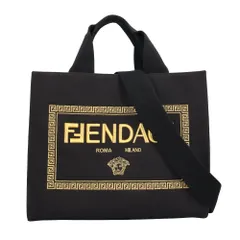 フェンディ FENDACE ショッパーバッグ ミディアム トートバッグ キャンバス 8BH395 ブラック メンズ  FENDI  中古 フェンディのサムネイル