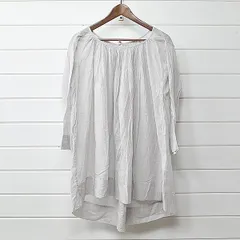 トゥジュー バックオープン ギャザーブラウス F グレー TOUJOURS｜24f2706のサムネイル