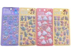 ディズニー フロッキーシール　スティッチ ベイマックス ズートピア(2種) 4枚セット