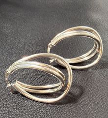 ete ピアス ダブルライン バイカラー ハグピアス ピンクゴールド