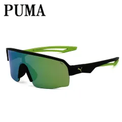 プーマ PUMA PU0399S 002 サングラス アジアンフィット メガネ 眼鏡 UVカット 紫外線カット メンズ レディース ミラー グリーン ブラックのサムネイル