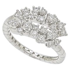 美品 ダミアーニ ミモザ リング 53 13号 WG ホワイトゴールド 指輪