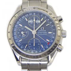 オメガ OMEGA 腕時計 スピードマスター デイデイト 3523.80.00 トリプルカレンダー クロノグラフ タキメーター 夜光インデックス スモールセコンド 夜光針 サンレイ ブルー文字盤 SS 自動巻き 【中古】のサムネイル