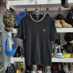 Fred Perry 半袖ニット ブラック ホワイト バイカラー - メルカリ