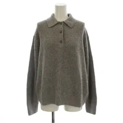 ユニクロ UNIQLO コントワーデコトニエ COMPTOIRDESCOTONNIERS 25AW ウールブレンドポロセーター ニット 3XL グレー 長袖 リブ編み /LP