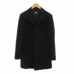 ブラックレーベルクレストブリッジ BLACK LABEL CRESTBRIDGE ウールコート アウター S 黒 ブラック 無地 長袖 51B01-801-09 /YMのサムネイル